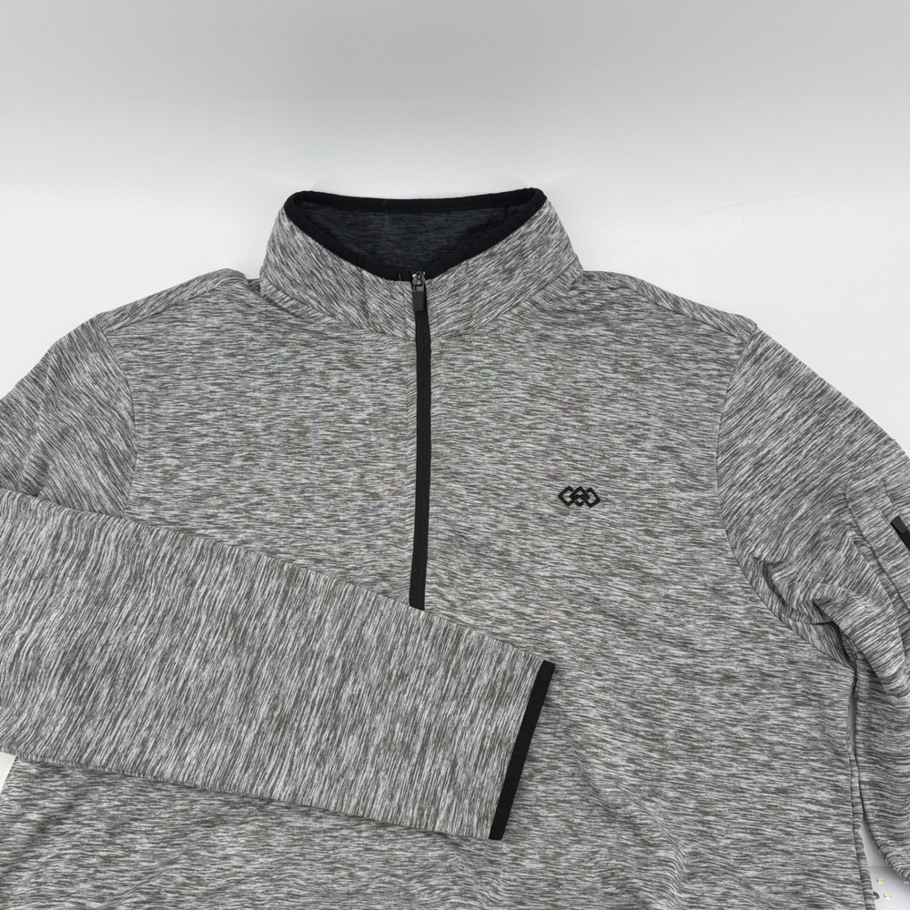 LEG3ND GOLF Mens XL Gray‎ Space Dye Quarter Zip Pullover Modern Fit Performance